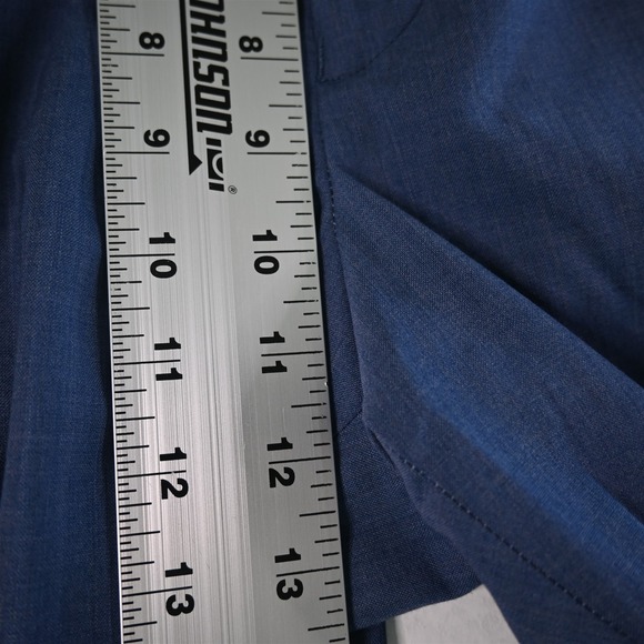 Hart Schaffner Marx 36x30 Blue 100% Wool‎ Zip Pocket Straight Mens Dress Pants - Picture 12 of 16